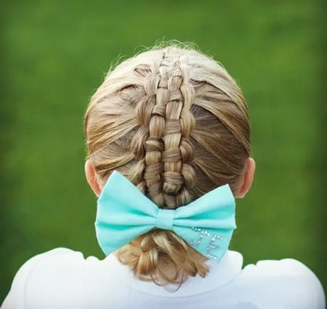 zipper braided updo for girls