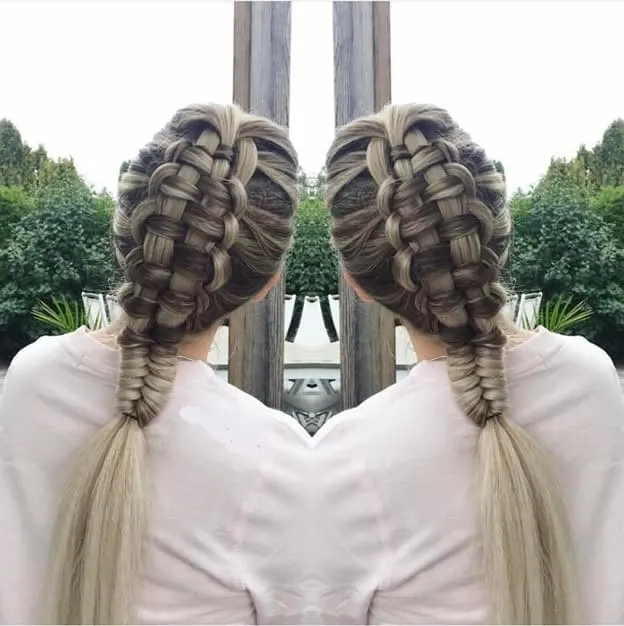 White zipper braids