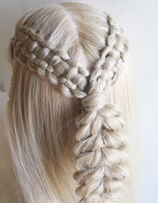 Half up double zip up hairstyle